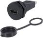 encitech 1310-1033-01 HDMI adapter Adapter, beépíthető Pólusszám: 19 Fekete 1 db bélyegkép
