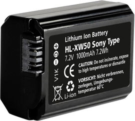 Hähnel Fototechnik HL-XW50 Kamera akku Megfelelő eredeti akku (kamera) NP-FW50 7.2 V 1000 mAh