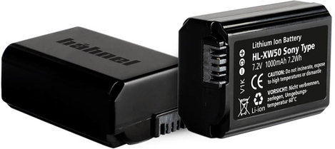 Hähnel Fototechnik HL-XW50 Kamera akku Megfelelő eredeti akku (kamera) NP-FW50 7.2 V 1000 mAh 2. kép