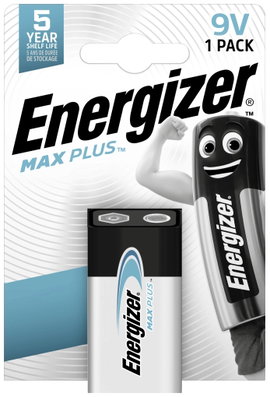 Energizer Max Plus 9V-os elem Alkáli mangán 9 V 1 db