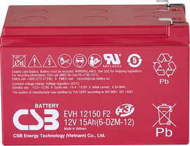 CSB Battery EVH 12150 Ólomakku 12 V 15 Ah Ólom-vlies (AGM) (Sz x Ma x Mé) 151 x 102 x 98 mm 6,35 mm-