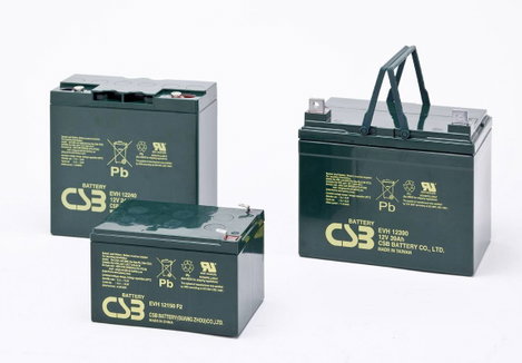 Ólomakku 12 V 24 Ah AGM 181 x 170 x 170 mm M5, CSB Battery EVH12240 3. kép