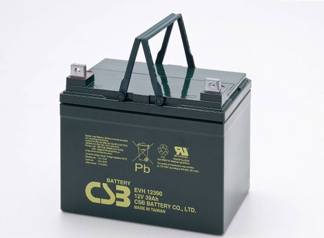 CSB Battery EVH 12390 Ólomakku 12 V 39 Ah Ólom-vlies (AGM) (Sz x Ma x Mé) 196 x 178 x 155 mm M6 csav 2. kép