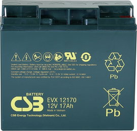 CSB Battery EVX12170 Ólomakku 12 V 17 Ah Ólom-vlies (AGM) (Sz x Ma x Mé) 181 x 167 x 76 mm M5 csavar