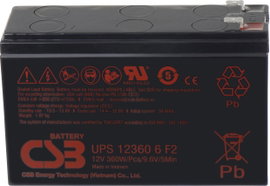 Ólomakku 12 V 7 Ah (AGM) 151 x 99 x 51 mm, CSB Battery UPS123606F1F2