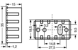 Fischer Elektronik 10037014 ICK 35 SA Hűtőtest 20 K/W (H x Sz x Ma) 35 x 18.5 x 15 mm SOT-32, TO-220