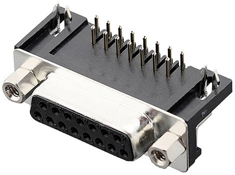 encitech DRB-15F-TBG-110 2103-2100-12 D-SUB hüvelyes kapocsléc 90 ° Pólusszám: 15 Forrcsúcsok 1 db T