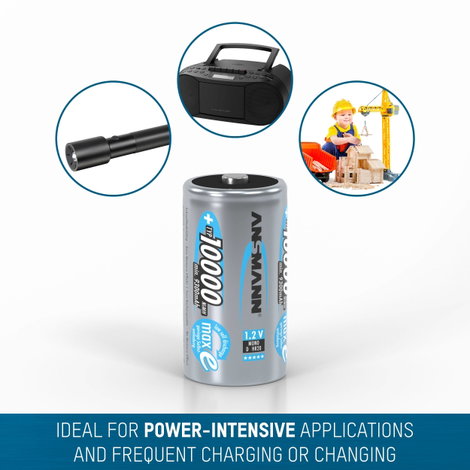 Ansmann maxE HR20 Góliátakku NiMH 9300 mAh 1.2 V 1 db 4. kép