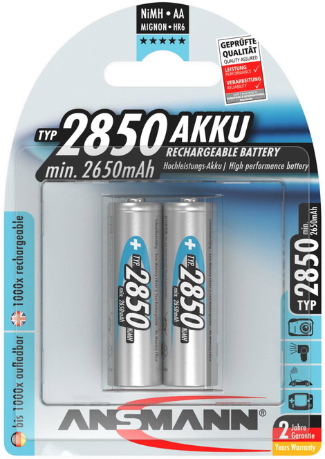 Ansmann HR06 Ceruzaakku NiMH 2650 mAh 1.2 V 2 db 8. kép