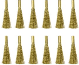 TOOLCRAFT TO-5864076 Tartalék ecset üvegszálas tisztítóecsethez (sárgaréz drót), 4 mm, 12 db Ø 4 mm 