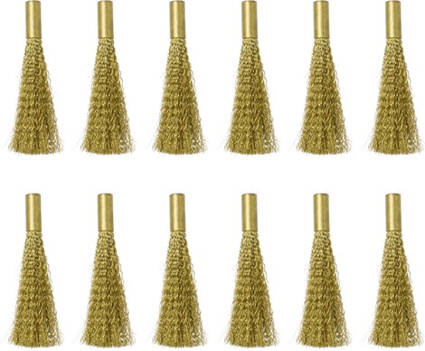 TOOLCRAFT TO-5864076 Tartalék ecset üvegszálas tisztítóecsethez (sárgaréz drót), 4 mm, 12 db Ø 4 mm