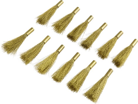 TOOLCRAFT TO-5864076 Tartalék ecset üvegszálas tisztítóecsethez (sárgaréz drót), 4 mm, 12 db Ø 4 mm 2. kép