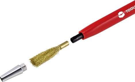 TOOLCRAFT TO-5864076 Tartalék ecset üvegszálas tisztítóecsethez (sárgaréz drót), 4 mm, 12 db Ø 4 mm 5. kép