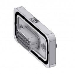 Deltron Connectors Deltron HD-DWM15SZ/2M85UN D-SUB alj 180 ° Pólusszám: 15 Forrasztókehely 1 db