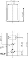 ASSMANN WSW V5074C-T V5074C-T U hűtőtest 20 K/W (H x Sz x Ma) 25 x 14 x 15 mm TO-220 2. bélyegkép
