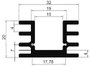 ASSMANN WSW V5229W V5229W Strang hűtőtest 12.5 K/W (H x Sz x Ma) 25 x 32 x 20 mm TO-220 3. bélyegkép