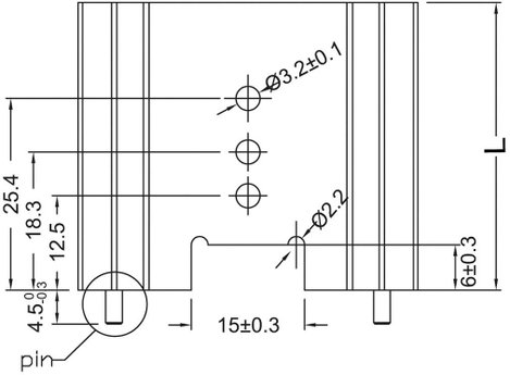 ASSMANN WSW V7466X V7466X Strang hűtőtest 7 K/W (H x Sz x Ma) 38.1 x 45 x 11.94 mm TO-220, TOP-3, SO 3. kép