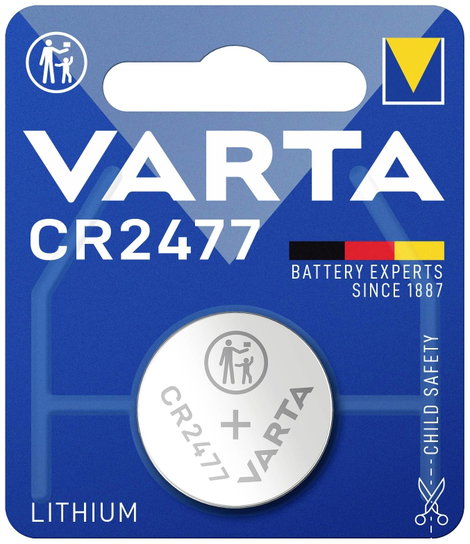 Varta Gombelem CR 2477 3 V 1 db 850 mAh Lítium LITHIUM Coin CR2477 Bli 1 3. kép
