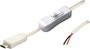 BKL elektronikus MUSB 10080117 - Micro-USB kábeldugasz kapcsolóval fehér Dugó, egyenes 2 pólussal 10 bélyegkép