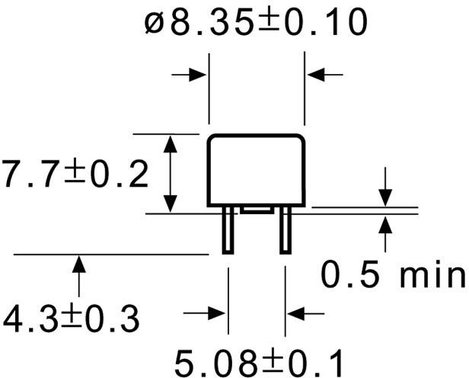 Belfuse MRT 100-BULK BEL Fuse Sicherung träge radial 100 mA Kis biztosíték THT 100.0 mA 250.0 V Lomh 2. kép