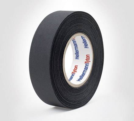 HellermannTyton HTAPE-PROTECT180-PET-BK 712-10002 Szövet ragasztószalag (H x Sz) 25 m x 19 mm 1 db