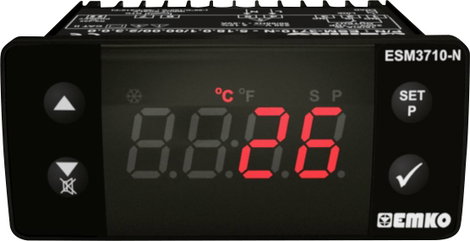 Emko ESM-3710-N 2 pontos szabályozó Hőmérséklet szabályozó Pt100 -50 - 400 °C Relé, 16 A (H x Sz x M