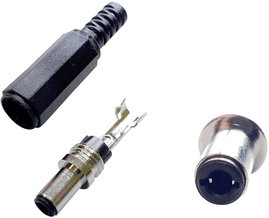 BKL Electronic Kisfeszültségű csatlakozó Dugó, egyenes 5.50 mm 2.10 mm 1 db