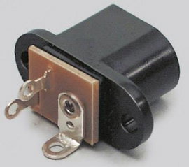 BKL Electronic Kisfeszültségű csatlakozó Alj, beépíthető, függőleges 5.50 mm 2.10 mm 1 db