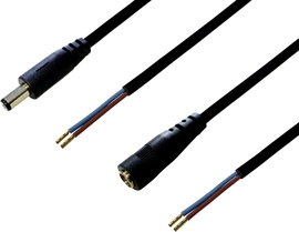 BKL Electronic 075215 Kisfeszültségű csatlakozóvezeték Kisfeszültségű alj, Kisfeszültségű dugó - Káb