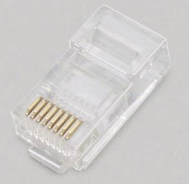 BKL Electronic Moduláris csatlakozó, 8P8C lapos kábelhez 143043 Pólusszám 8P8C 1 db