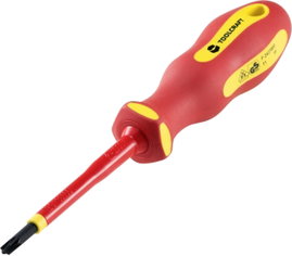 VDE plusz/mínusz csavarhúzó SL/PZ1, penge hossz: 80 mm, Toolcraft TO-6326247