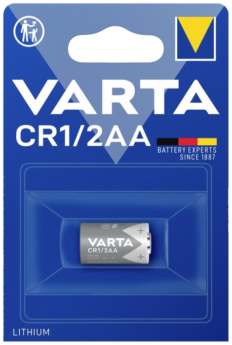 Varta LITHIUM Cylindr. CR1/2AA Bli 1 Speciális elem CR 1/2 AA Lítium 3 V 1 db 2. kép