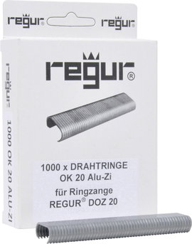 Regur OK 20 huzalgyűrű alumínium-cink 1000 db Regur 60715 Méret (H x Sz) 10 mm x 90 mm