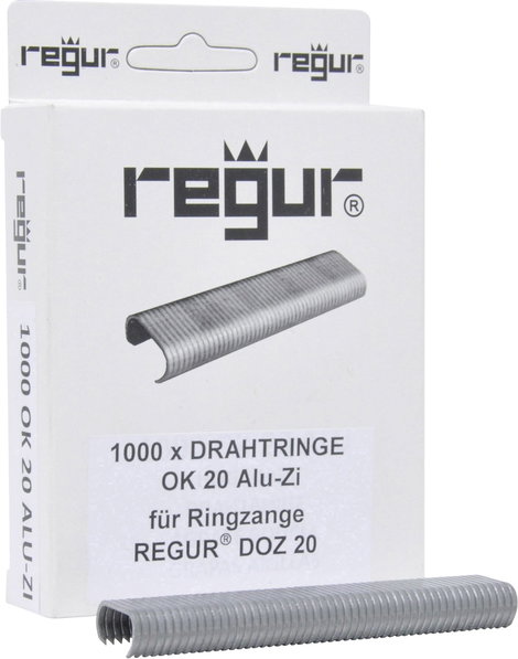 Regur OK 20 huzalgyűrű alumínium-cink 1000 db Regur 60715 Méret (H x Sz) 10 mm x 90 mm