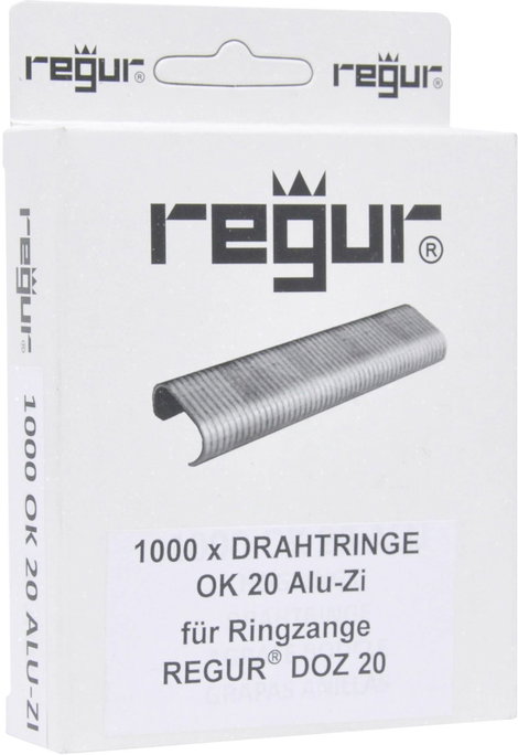 Regur OK 20 huzalgyűrű alumínium-cink 1000 db Regur 60715 Méret (H x Sz) 10 mm x 90 mm 2. kép