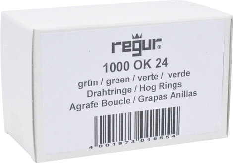 Regur OK 24 fűzőlyukasztó zöld 1000 db Regur 60719 Méret (H x Sz) 10 mm x 100 mm 2. kép