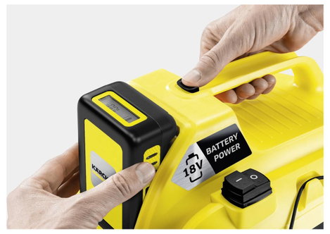 Kärcher Home & Garden WD 1 Compact Battery 1.198-301.0 Nedves-/száraz porszívó 230 W 7 l 1 akkuval 5. kép