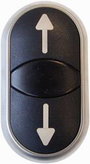 Eaton 216710-1 M22-DDL-S-X7/X7 Kettős nyomógomb Műanyag előlapi gyűrű 1 db bélyegkép