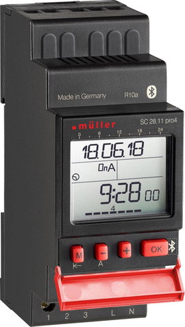 Müller SC 28.11 pro4 24V ACDC Kalapsínes időkapcsoló óra Digitális 24 V/DC, 24 V/AC 4000 W