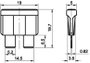 TRU COMPONENTS 8551180 Standard autós laposbiztosíték 5 A Világosbarna 1 db 2. bélyegkép