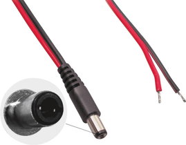 BKL Electronic 075827 Kisfeszültségű csatlakozóvezeték Kisfeszültségű dugó - Kábel, nyitott végekkel