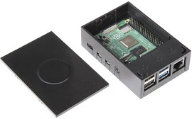 4B MFG Black SBC ház Alkalmas: Raspberry Pi Fekete