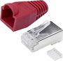 Quadrios RJ-45 csatlakozókészlet, CAT 6 1906C170 Dugó, egyenes Pólusszám 8P8C Piros 25 db 2. bélyegkép