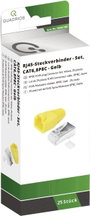 Quadrios RJ-45 csatlakozókészlet, CAT 6 1906C169 Dugó, egyenes Pólusszám 8P8C Sárga 25 db bélyegkép
