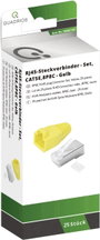 Quadrios RJ-45 csatlakozókészlet, CAT 5e 1906C176 Dugó, egyenes Pólusszám 8P8C Sárga 25 db bélyegkép