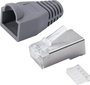 Quadrios RJ-45 csatlakozókészlet, CAT 5e 1906C173 Dugó, egyenes Pólusszám 8P8C Szürke 25 db 2. bélyegkép
