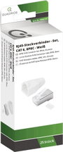 Quadrios RJ-45 csatlakozókészlet, CAT 6 1906C171 Dugó, egyenes Pólusszám 8P8C Fehér 25 db bélyegkép