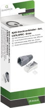 Quadrios RJ-45 csatlakozókészlet, CAT 6 1906C166 Dugó, egyenes Pólusszám 8P8C Szürke 25 db bélyegkép