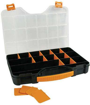 Velleman OMR13 Rendszerező doboz (H x Sz x Ma) 326 x 257 x 48 mm Rekeszek: 18 Tartalom, tartalmi egy 2. kép
