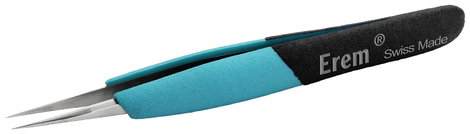 ESD csipesz, hegyes, vékony, finom, 120 mm, Weller Erem E3CSA 2. kép